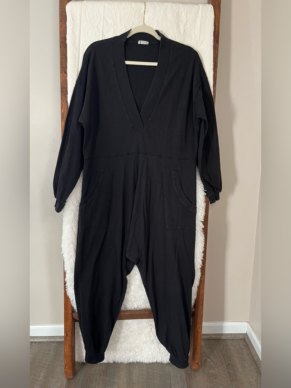Free People Intimately Just Because Jumpsuit Onesie Black XS